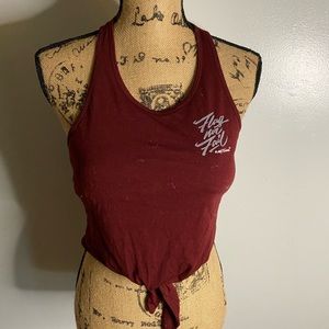 NWOT Flag Nor Fail tie crop